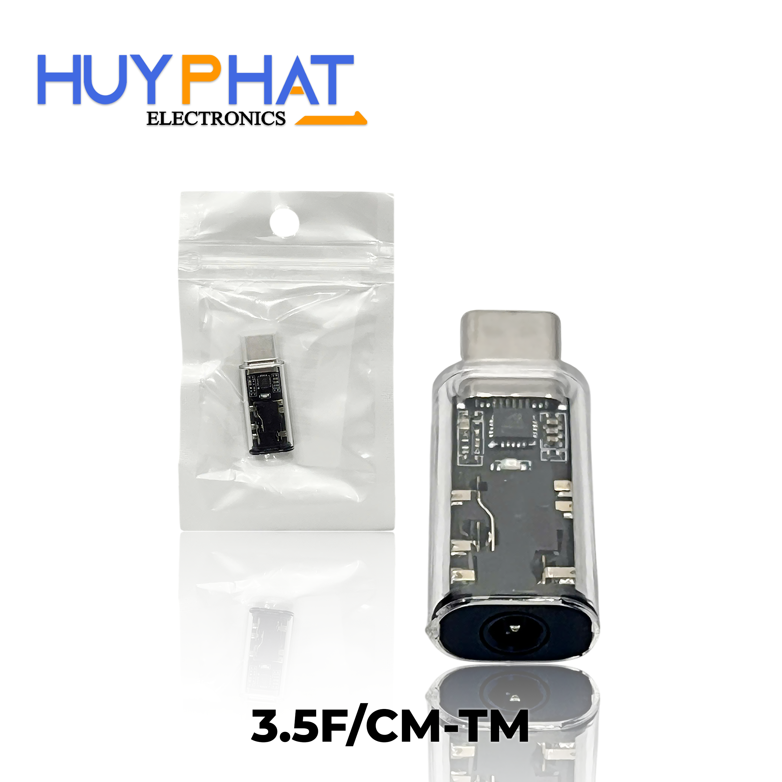 Đầu đổi Type-C -> Tai nghe 3.5mm Transparent 3.5F/CM-TM