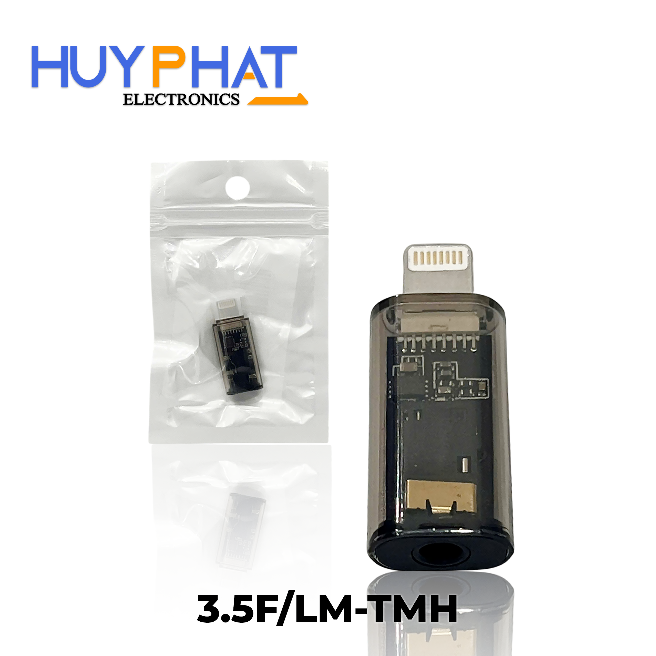 Đầu đổi Lightning -> Tai nghe 3.5mm Black 3.5F/LM-TMH