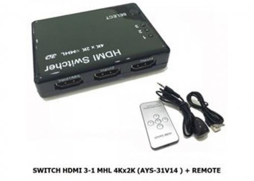 SWITCH HDMI 3-1 MHL 4KX2K (AYS - 31V14)