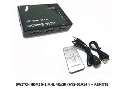 SWITCH HDMI 5-1 MHL 4KX2K (AYS - 51V14)