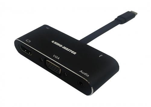 HUB TYPE-C -> USB 3.0 + HDMI + VGA + AUDIO KINGMASTER (KY-V126B)