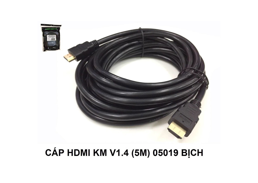 CÁP HDMI KM 1.4 5M (05019) DÂY ĐEN TRƠN