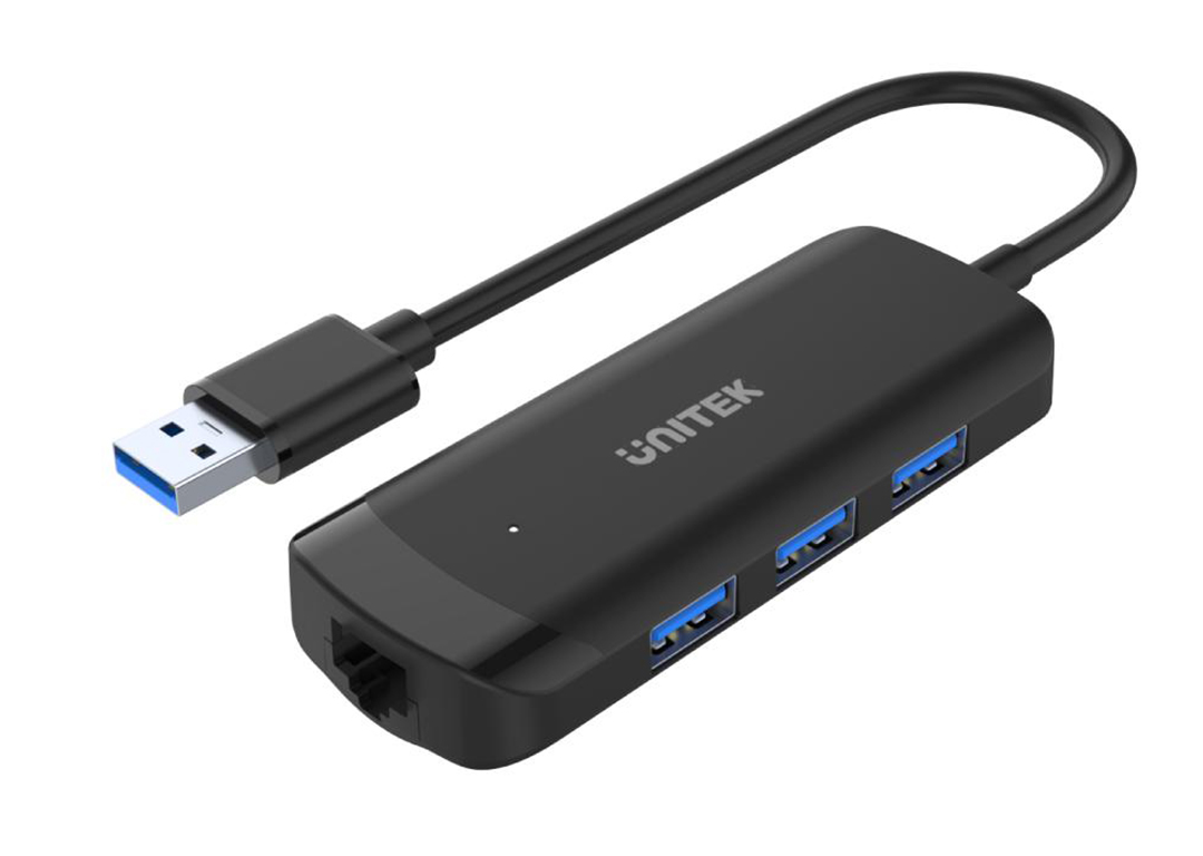 Hub chia 2 trong 1 USB3.0 ->  USB3.0 + LAN UNITEK H1111A