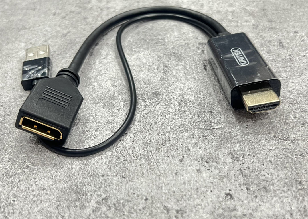 Cáp HDMI 2.0 -> Displayport + USB UNITEK V154A