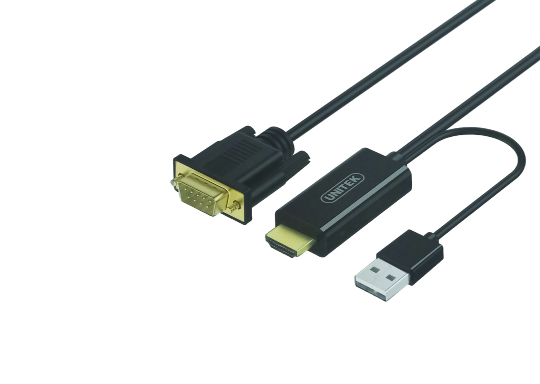 Cáp HDMI -> VGA UNITEK V128CBK