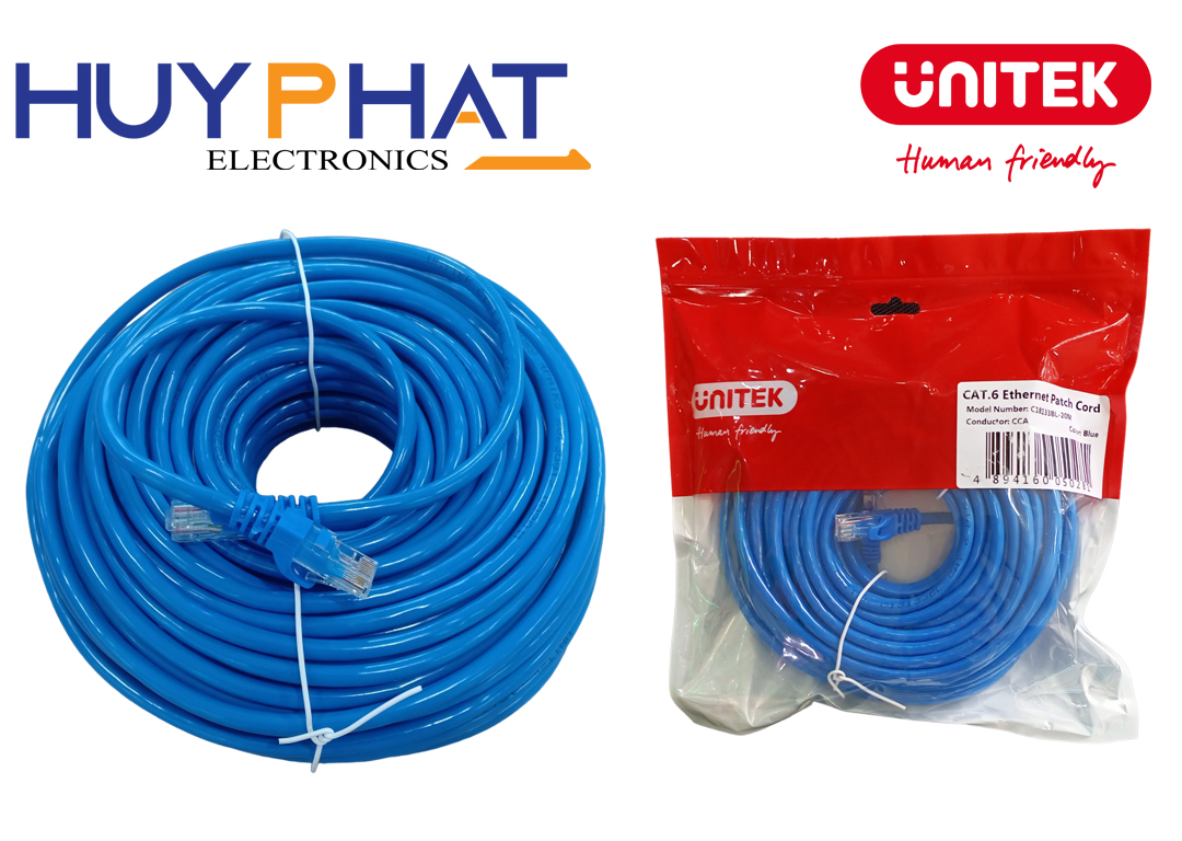 Cáp mạng CAT6 UTP UNITEK C18133BL