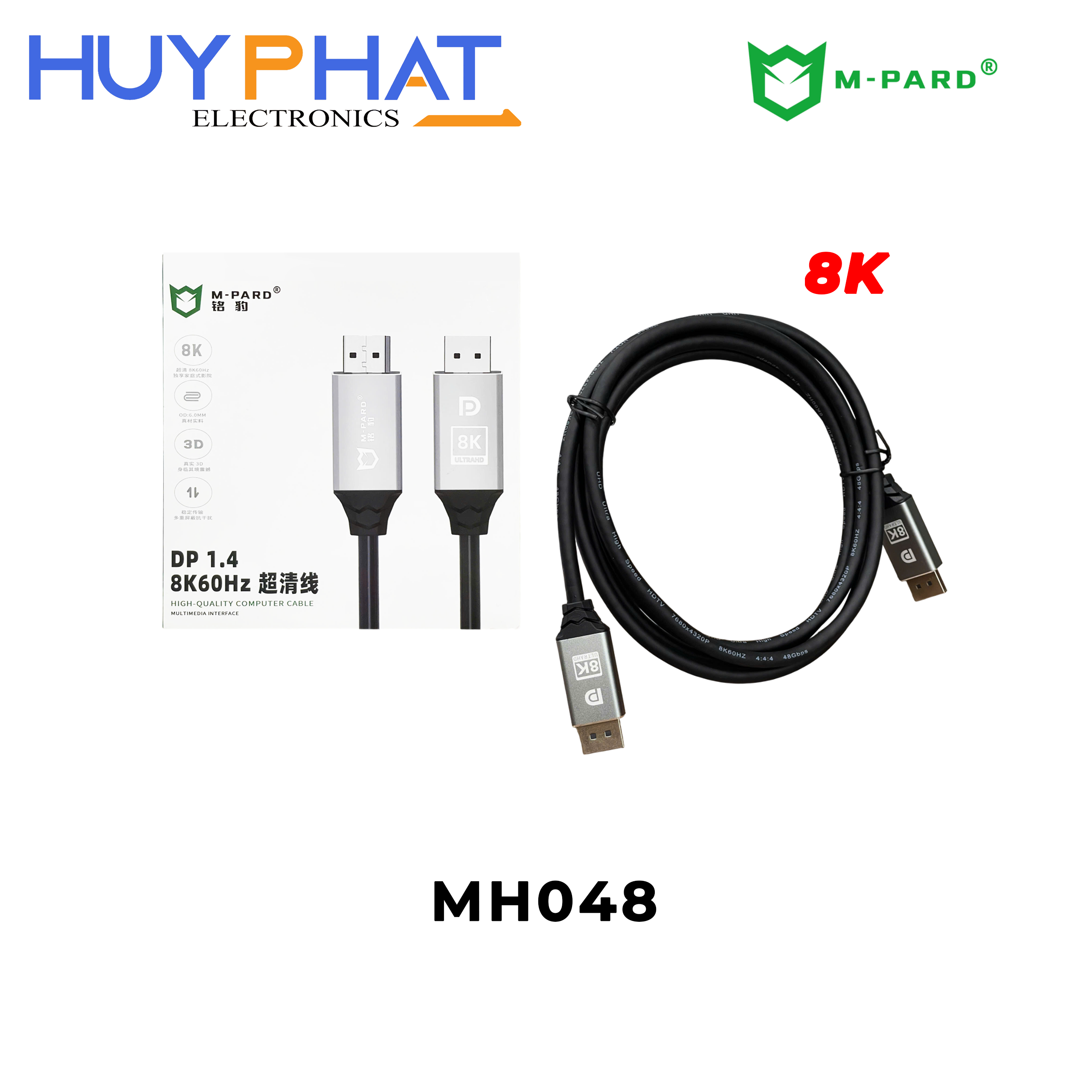 Cáp DP 1.4 8K@60Hz dài 2m M-PARD MH048