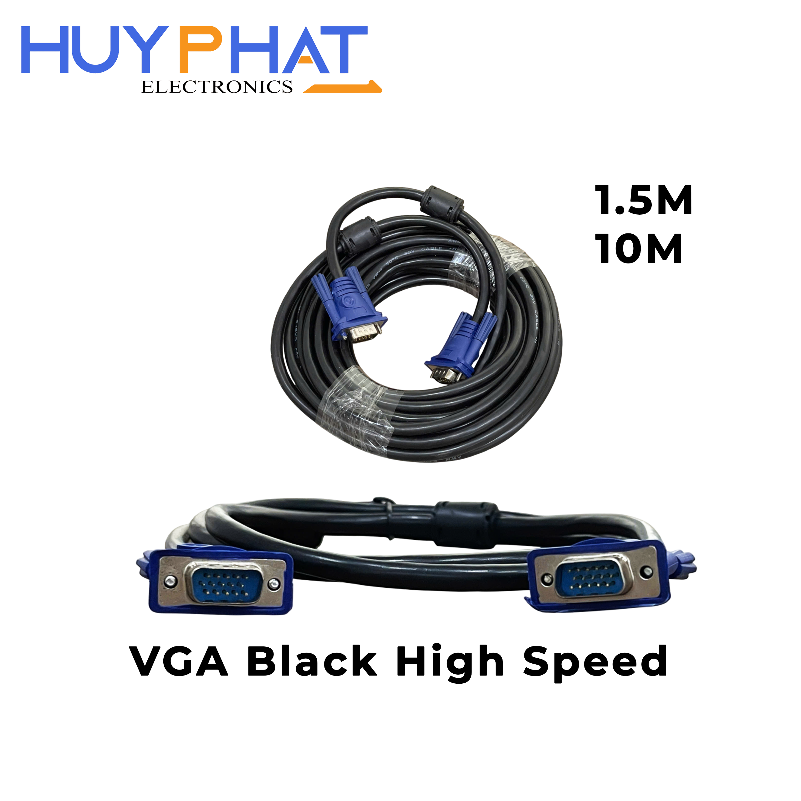 Cáp VGA dài 1.5M | 10M  Black High Speed