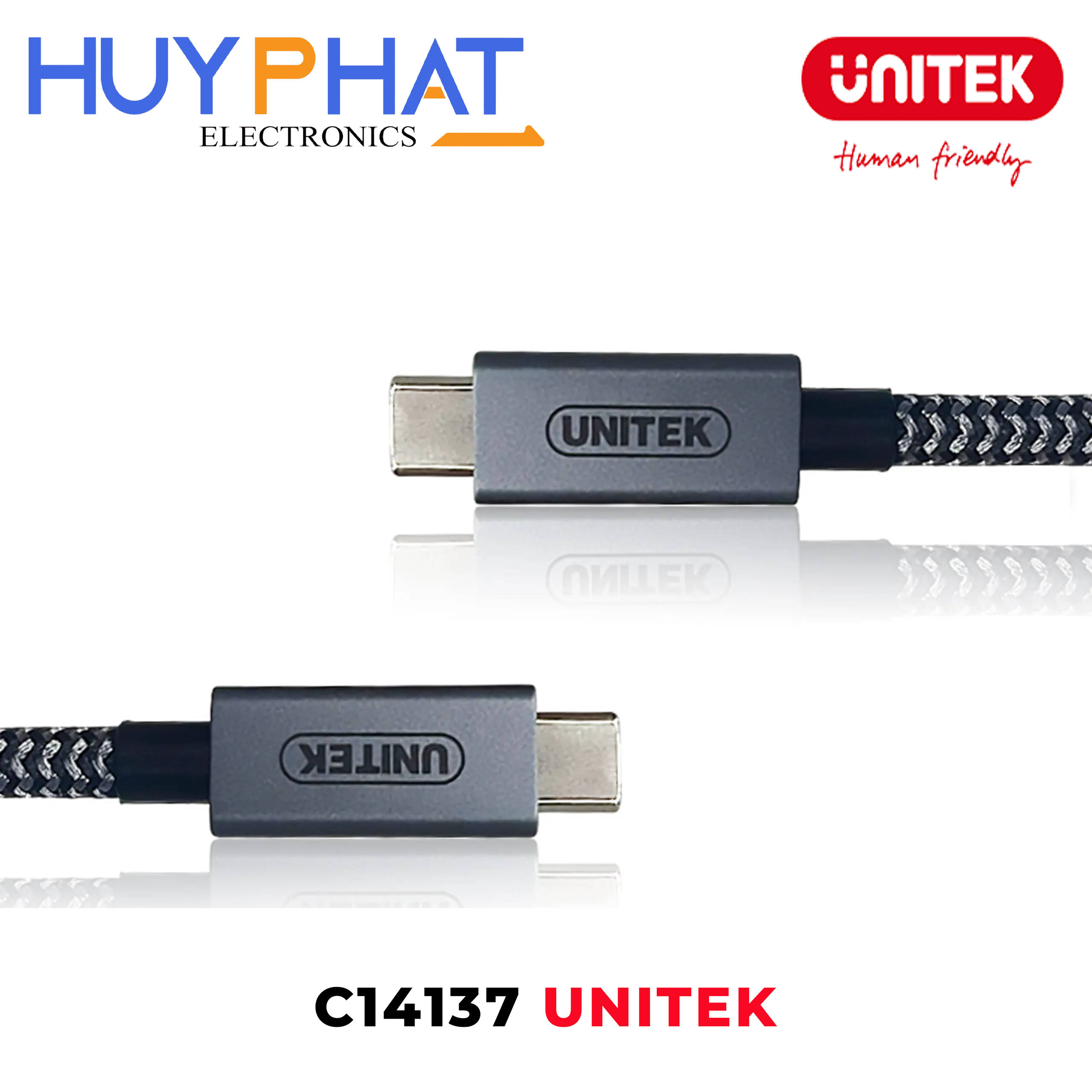 Cáp sạc Type-C 100W dài 1.5M UNITEK C14137
