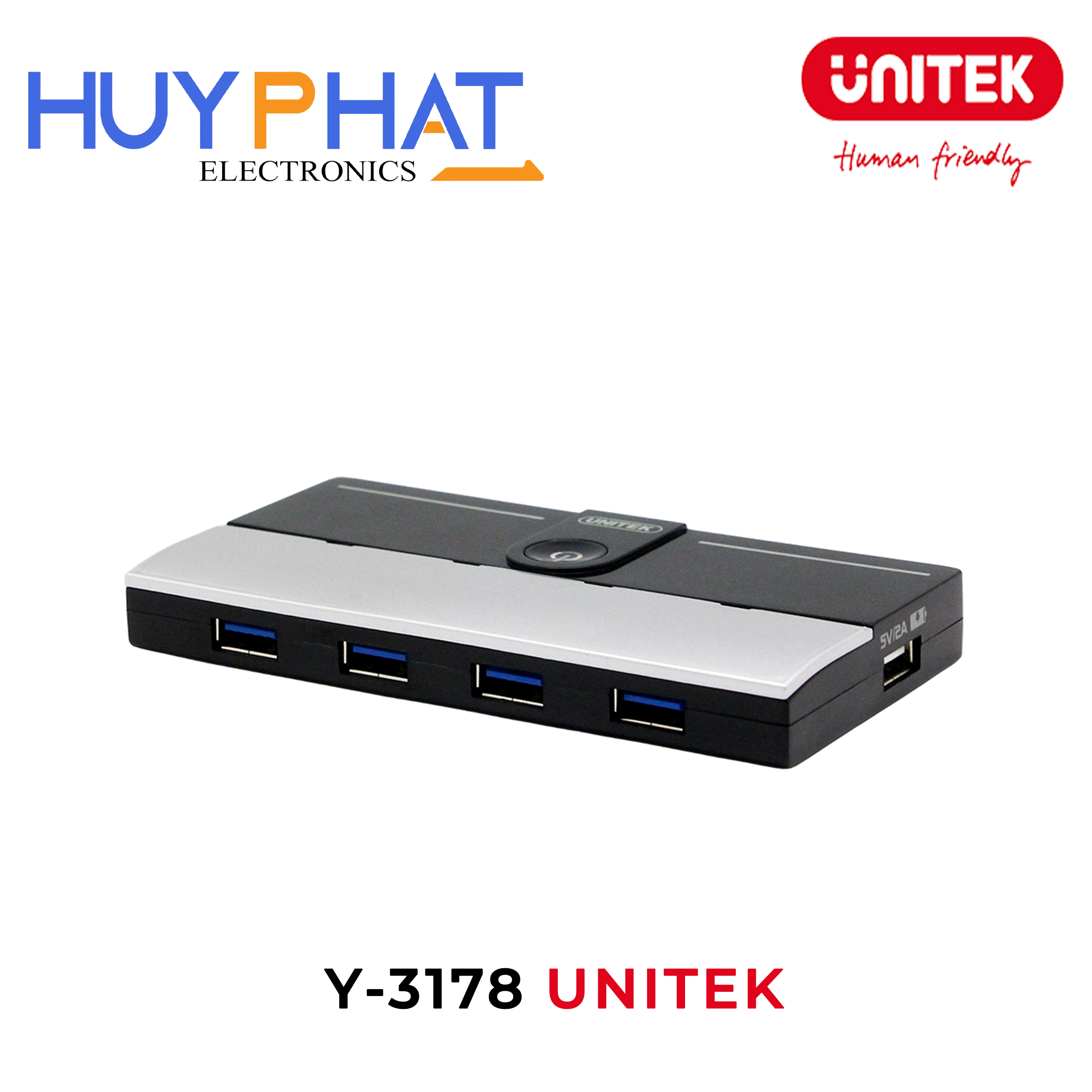 Hub 4-1 USB 3.0 + Charging 2A UNITEK Y-3178