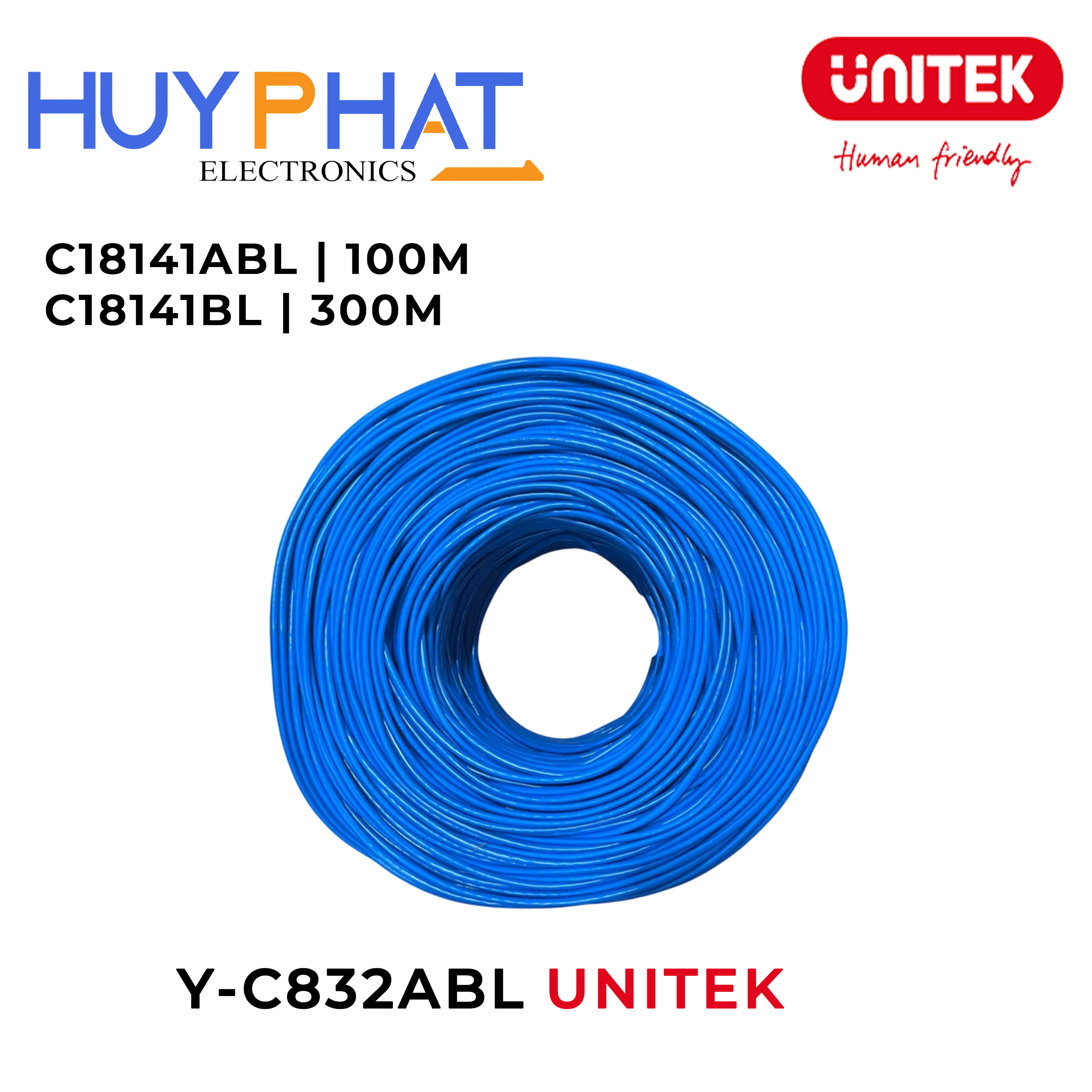 Cáp Mạng CAT5E FTP Cuộn dài tới 305M UNITEK C18141ABL