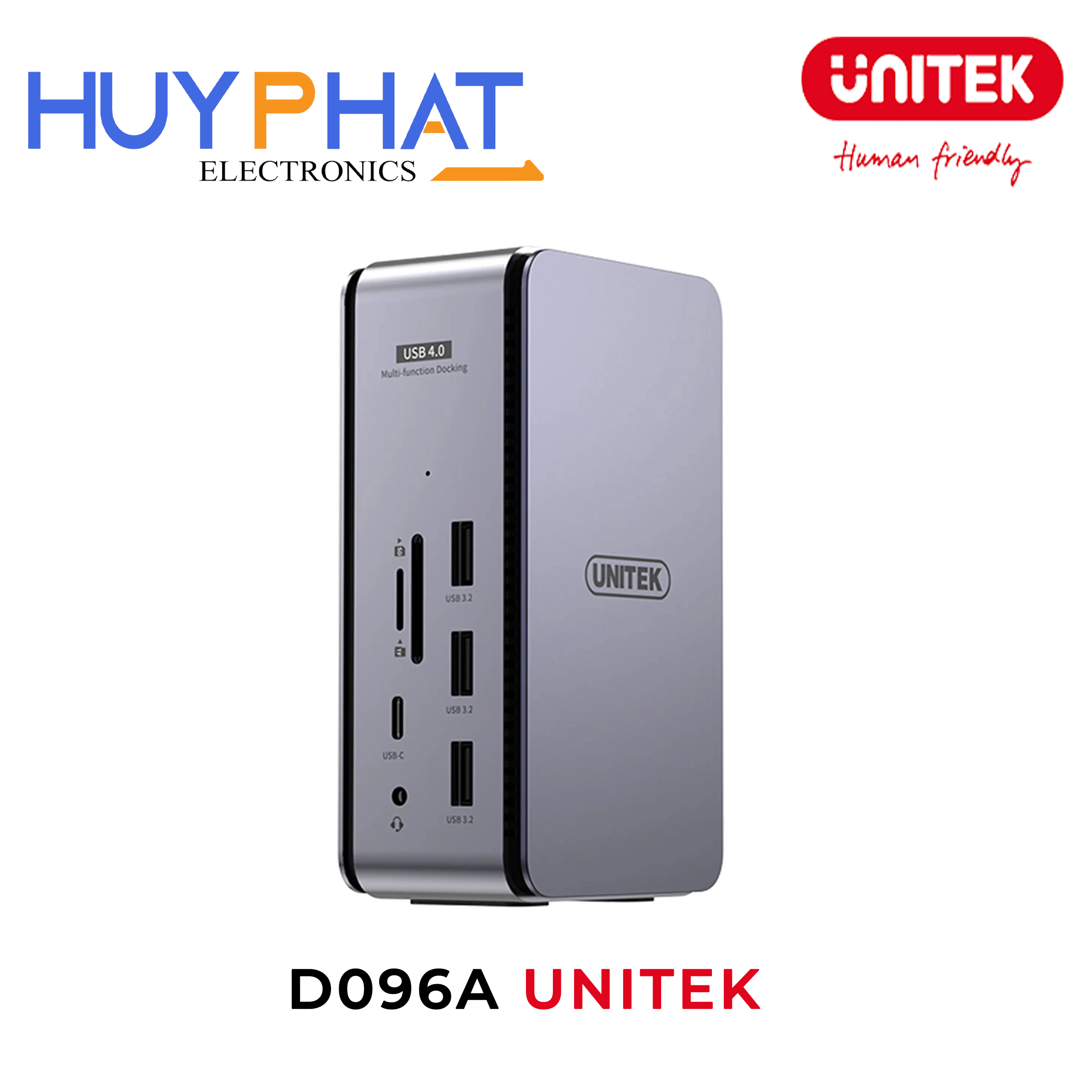 Bộ chuyển đổi 14 cổng Type-C -> USB 3.0 + HDMI  8K@30Hz + PD + AUDIO + LAN + SD/TF + PD100W UNITEK D096A