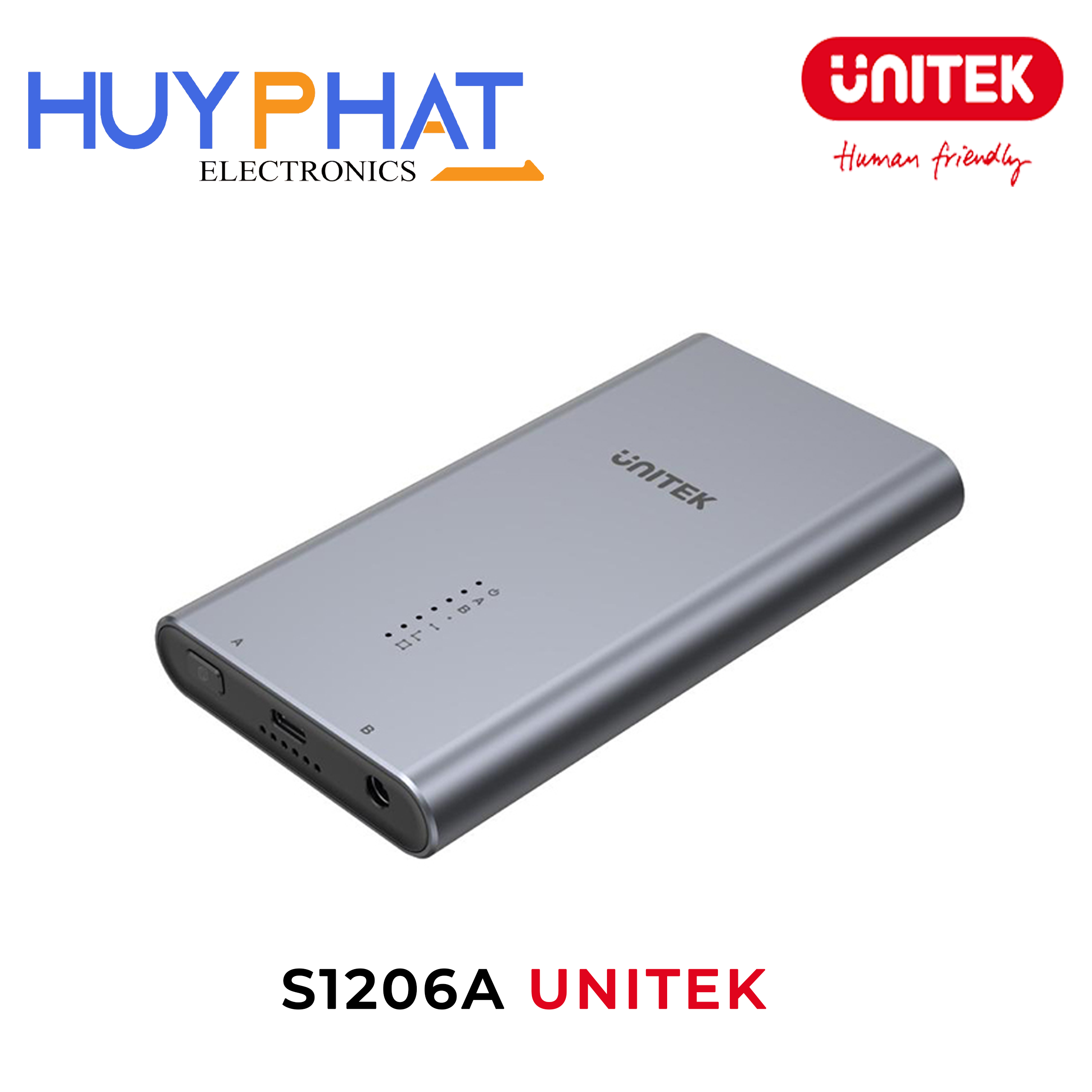 Box đựng ổ cứng SSD SolidForce Type-C -> PCIe/NVMe M.2 20Gbps Dual Bay UNITEK S1206A