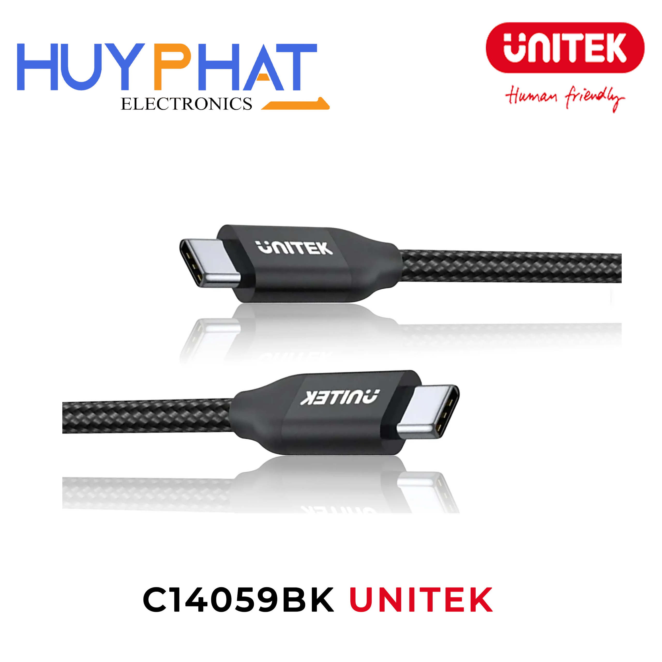 Cáp sạc nhanh Type-C 100W UNITEK C14059BK