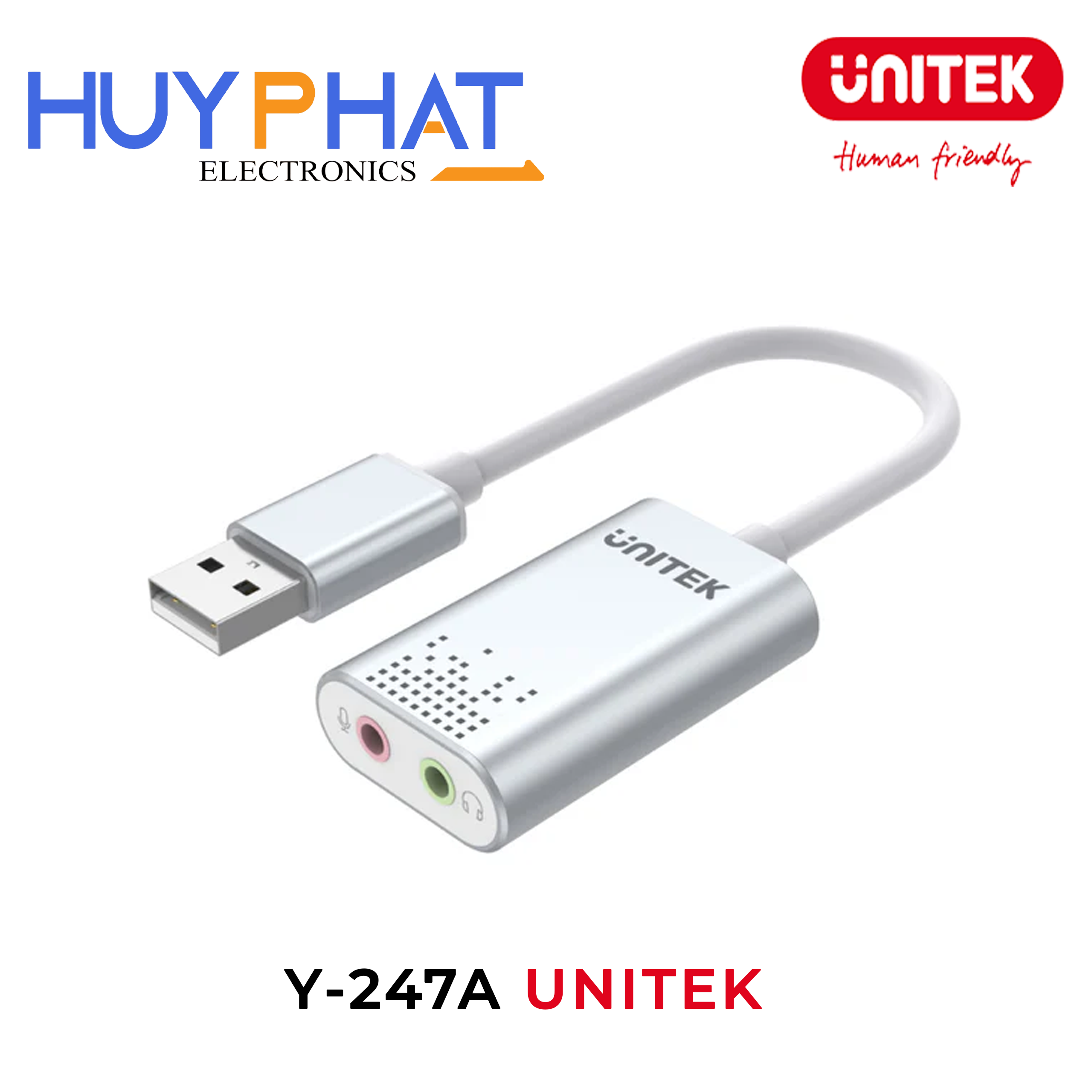 Cáp chuyển đổi USB2.0 -> Audio UNITEK Y-247A