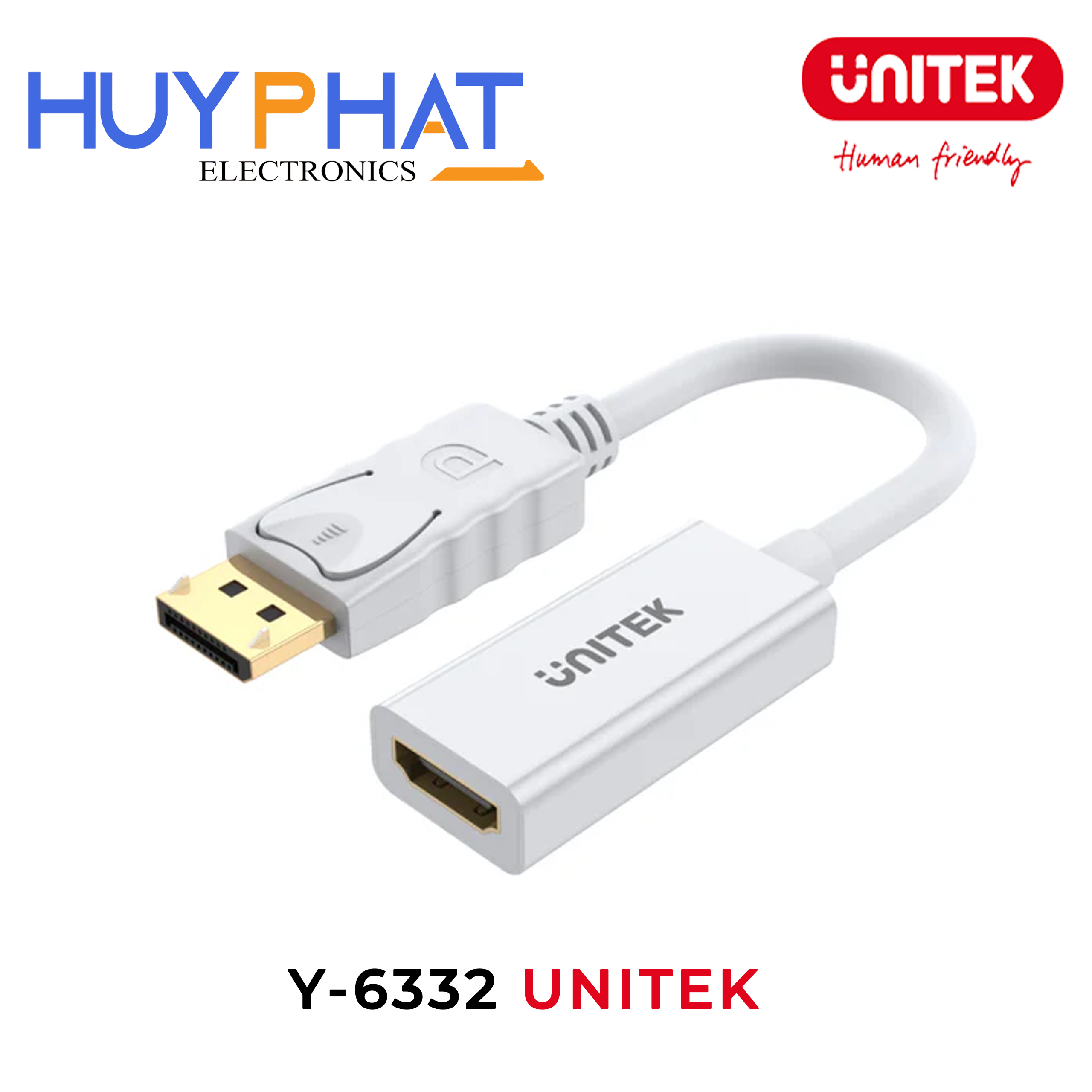 Cáp chuyển đổi DisplayPort -> HDMI 1.4 4K@30Hz UNITEK Y-6332