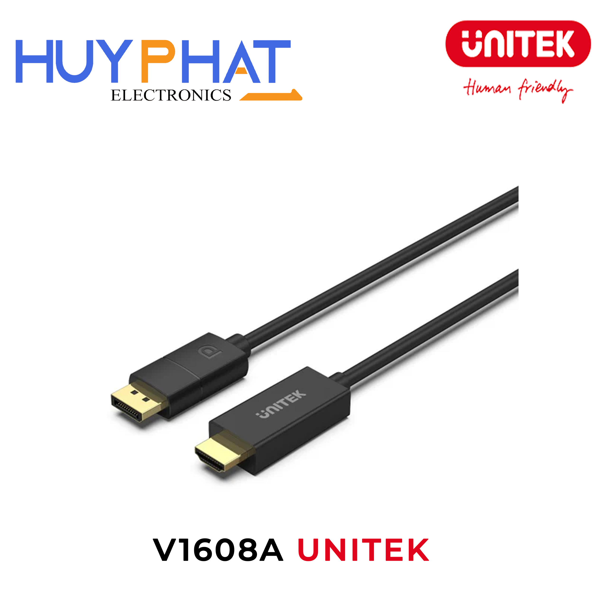 Cáp DisplayPort 1.2 -> HDMI 4K@60Hz UNITEK V1608A