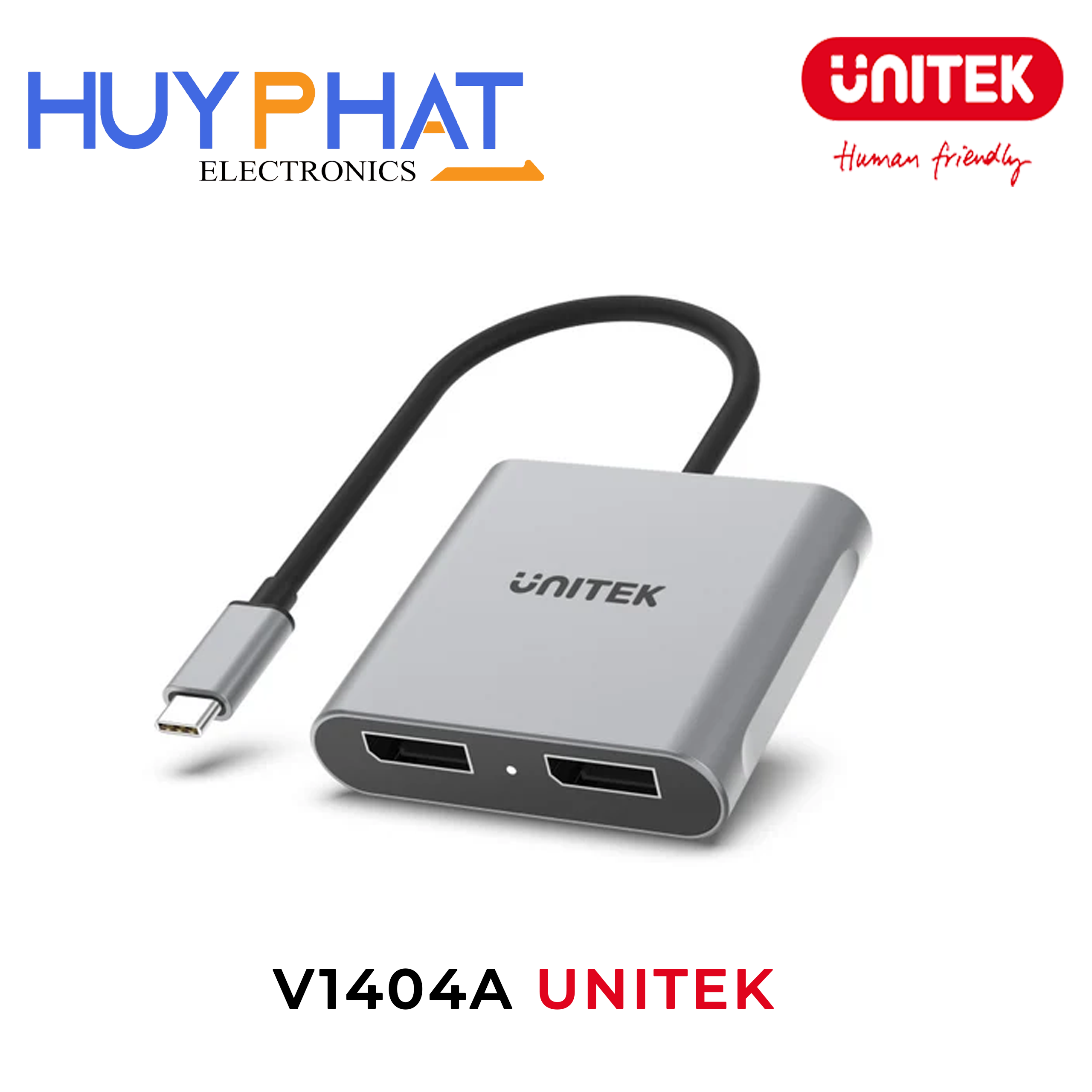 Cáp chuyển đổi Type-C -> DisplayPort kép 8K@60Hz UNITEK V1404A
