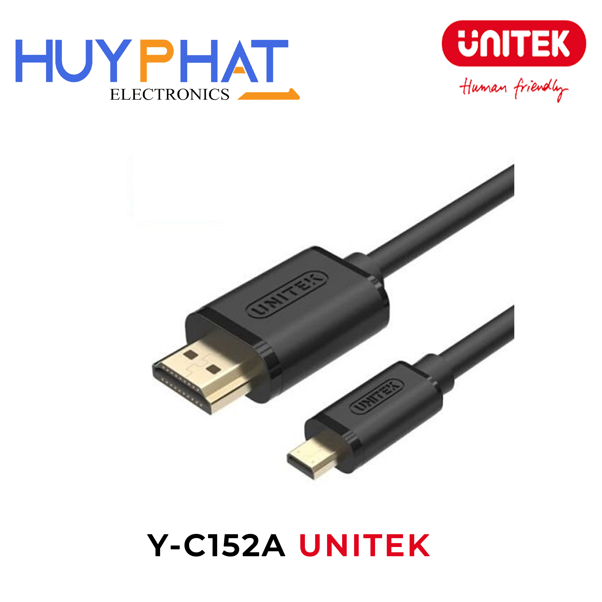 Cáp MicroHDMI -> HDMI 4K@30Hz UNITEK Y-C152A