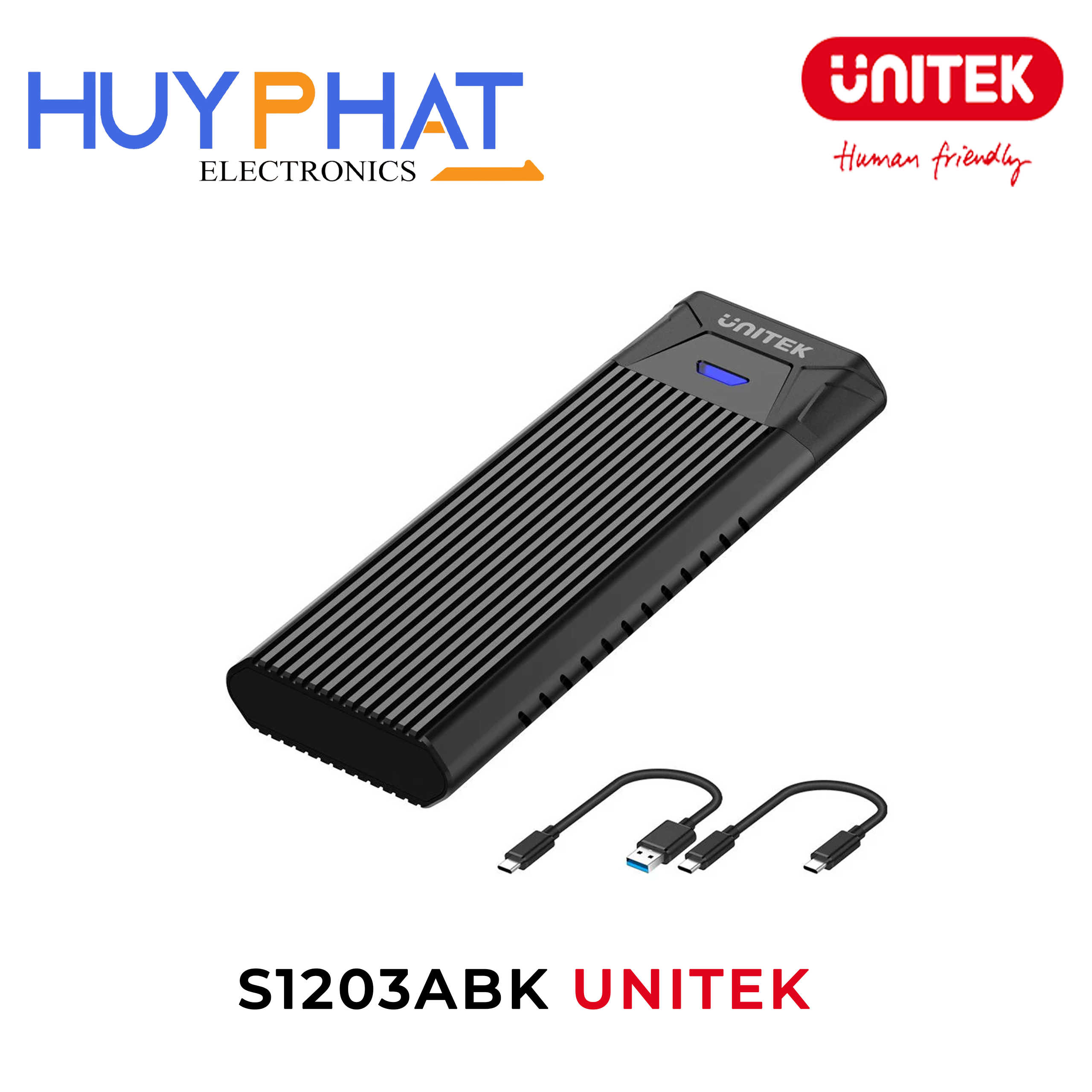 Box ổ cứng SSD SolidForce PCIe/NVMe M.2 10Gbps Lite UNITEK S1203ABK