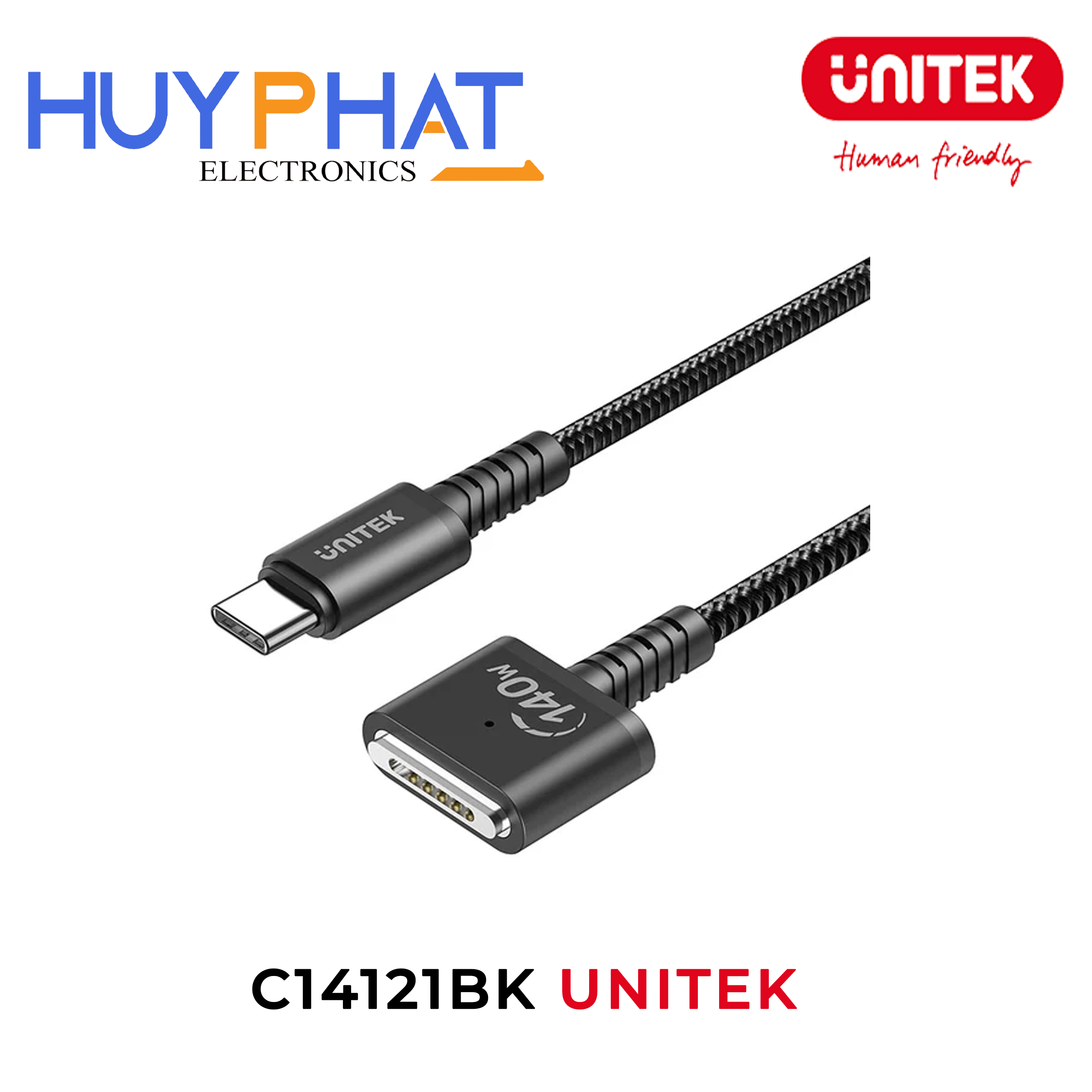 Cáp sạc Type-C -> Magnetic 3 dài đến 3m UNITEK C14121BK