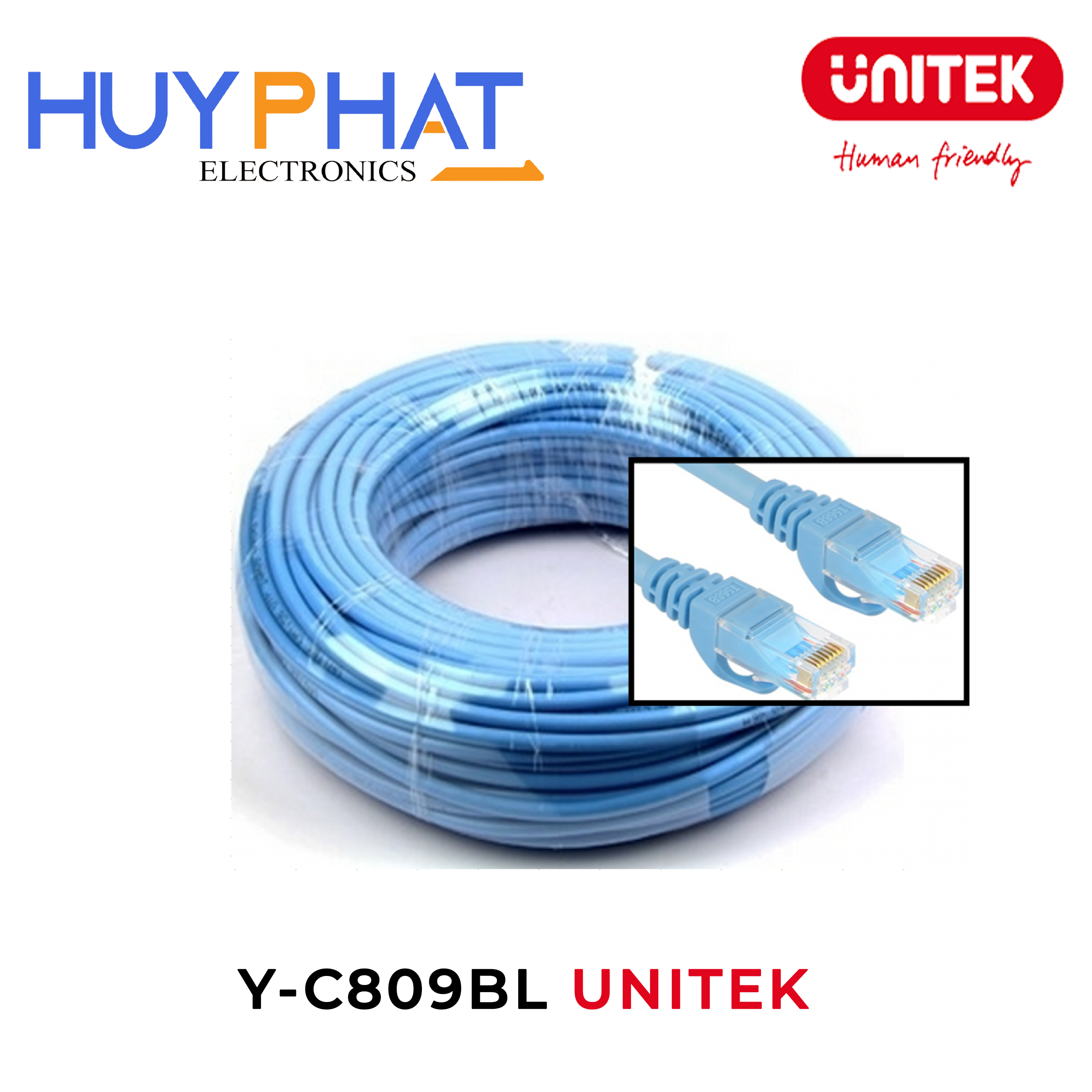 Cáp UTP CAT5 dài đến 30M UNITEK Y-C809BL