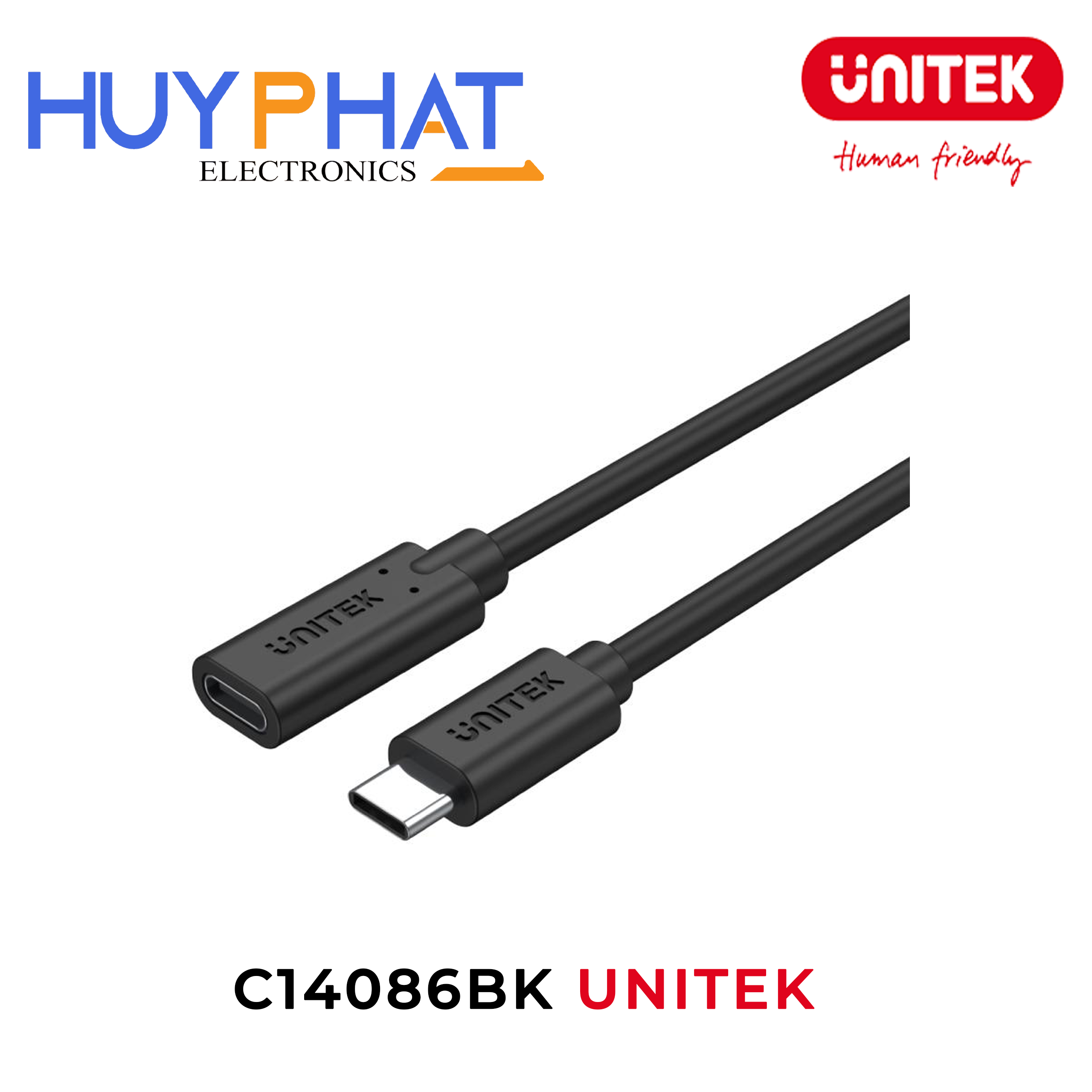 Cáp nối dài Type-C 100W 4K@60Hz UNITEK C14086BK