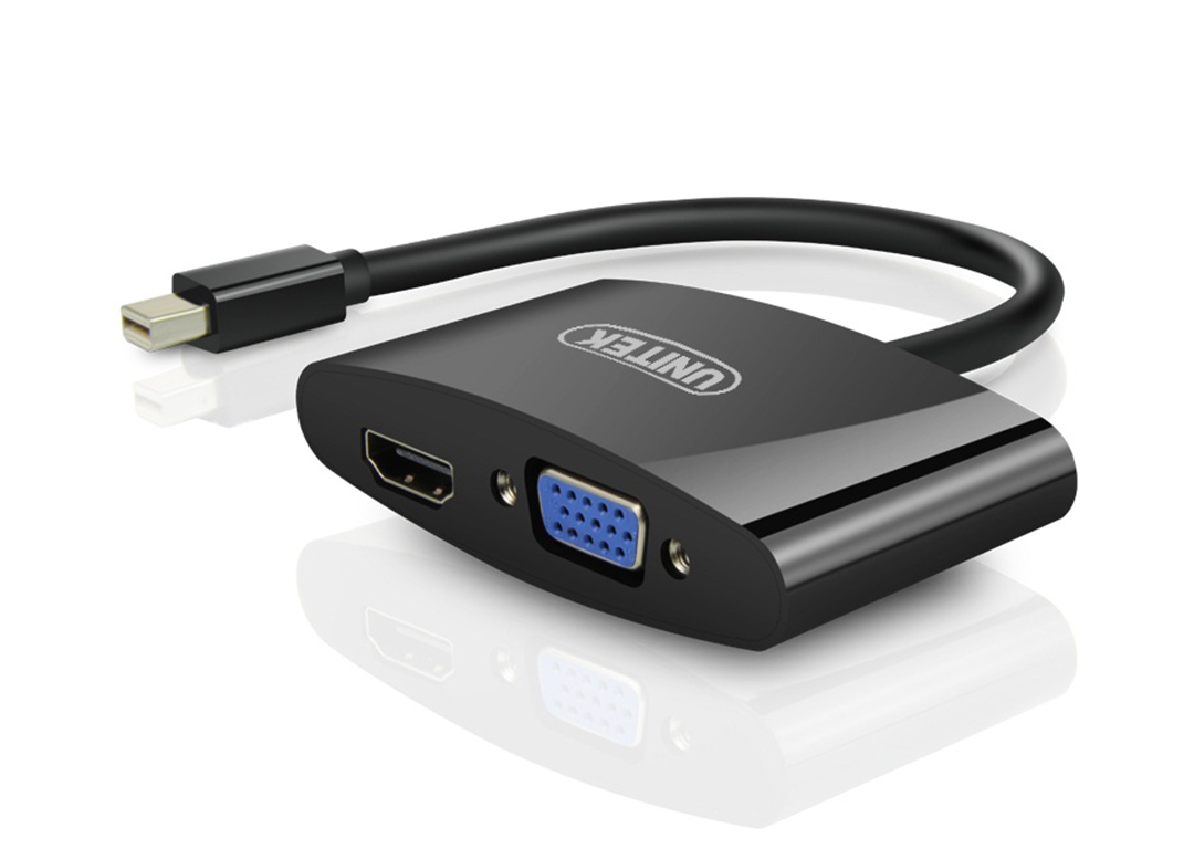 Cáp Mini Displayport -> VGA + HDMI UNITEK Y-6328BK