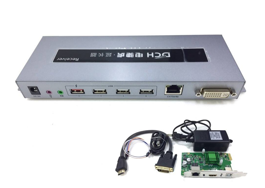 Bộ chuyển đổi + Card -> DVI + LAN + USB + AUDIO DTECH DHC2.5K