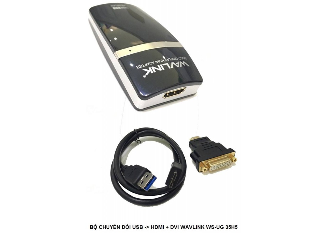 CÁP USB 3.0 -> HDMI + DVI 24+5 WAVLINK (WS-UG35H5)