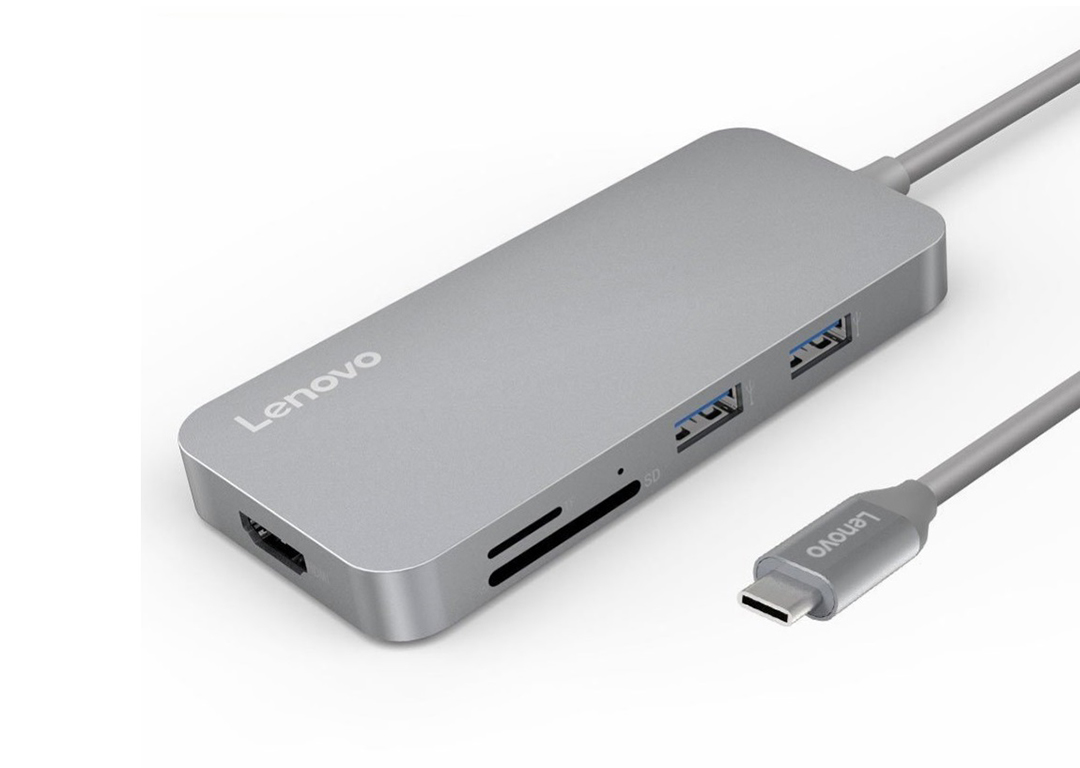 HUB TYPE-C -> 2 USB 3.0 + USB 2.0 + HDMI + TF + SD LENOVO (C107GY)