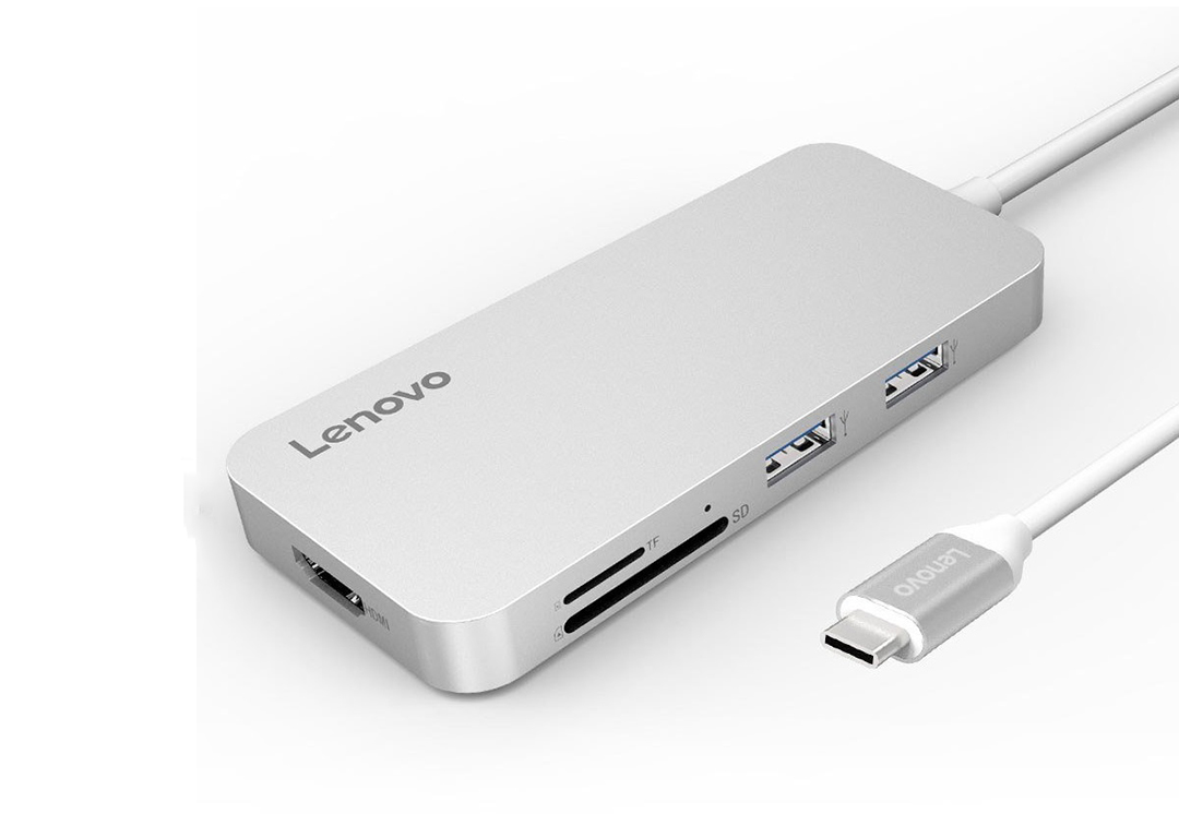 HUB TYPE-C -> 2 USB 3.0 + USB 2.0 + HDMI + TF + SD LENOVO (C107SL)