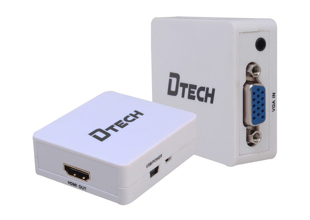 Hộp chuyển VGA -> HDMI DTECH DT-6527