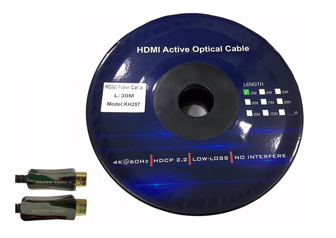 Cáp HDMI 2.0/4K 30m Active Optical KINGMASTER KH257