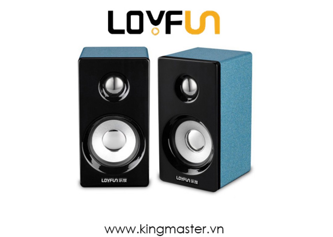 LOA VI TÍNH LOYFUN M40 2 LOA BỘ  ĐEN, XANH