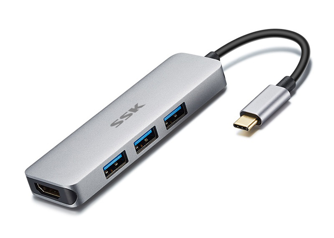 Multiport Hub Type-C sang 3 USB 3.0 + HDMI SSK SHU-C545