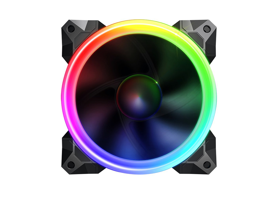 FAN CASE LED RGB 12" SAHARA T50