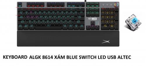 KEYBOARD CƠ ALTEC LANSING ALGK 8614GR USB BẠC LED (BLUE SWITCH)