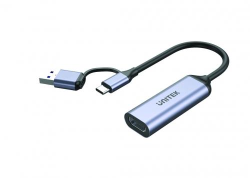 CÁP HDMI L -> USB + TYPE-C V1167A 4K UNITEK