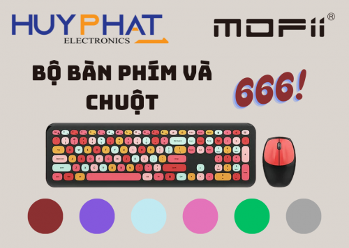 Bàn phím MOFII + chuột 666 Colorful
