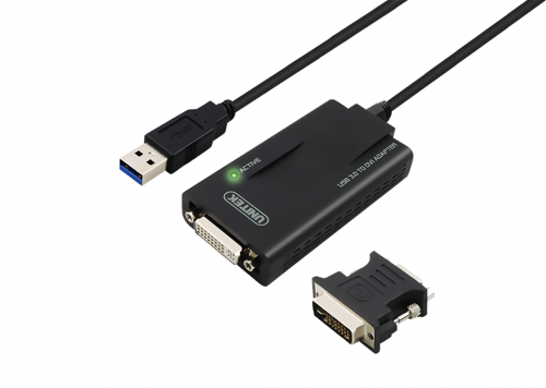 CÁP USB 3.0 -> DVI + ĐẦU ĐỔI DVI -> VGA UNITEK (Y-3801)