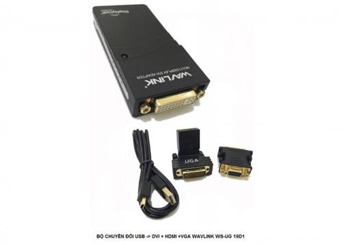 CÁP USB 2.0 -> DVI + HDMI + VGA WAVLINK (WS-UG19D1)