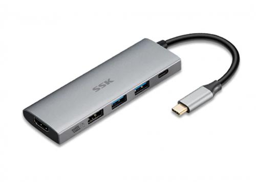 CÁP TYPE-C -> 2 USB 3.0 + USB 2.0 + HDMI + PD SSK SC 102