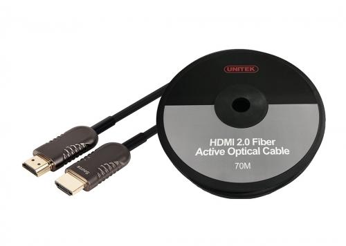 CÁP HDMI 2.0/4K - 70M ULTRAPRO ACTIVE OPTICAL UNITEK (Y-C 1035BK)